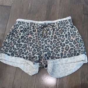 Art Class Leopard Print Soft Shorts | Girls Large 10/12 | Super Soft